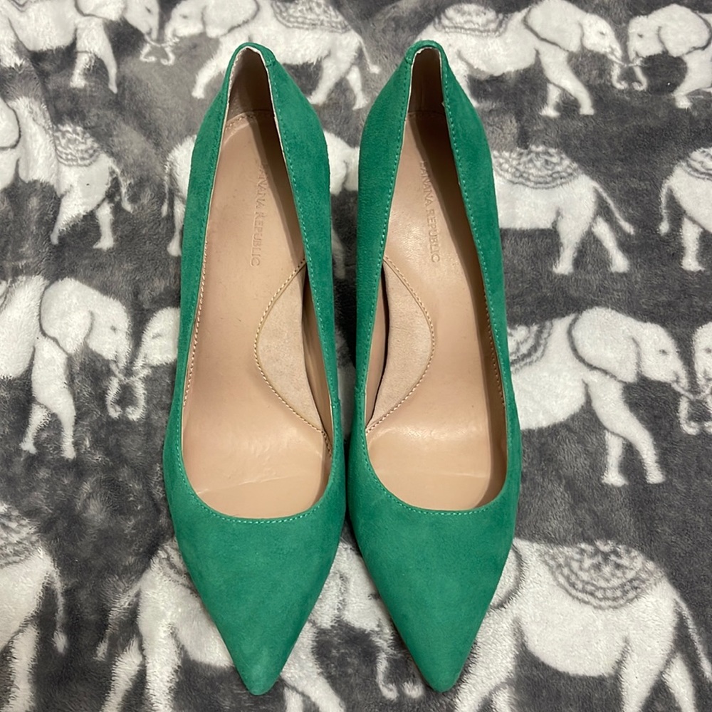 Turquoise Banana Republic Suede Madison Pump